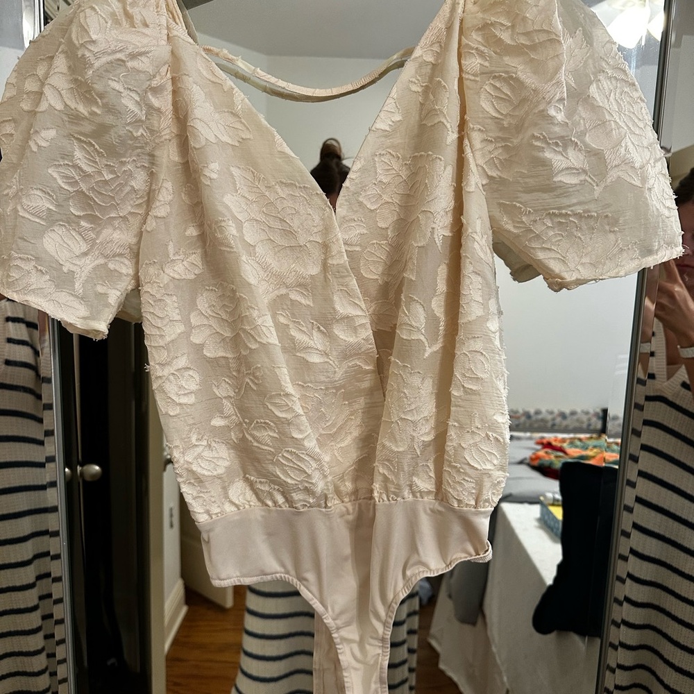 Cream Lace Bodysuit